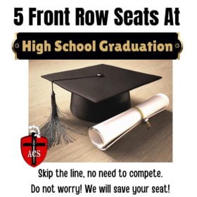 (104) Front Row High School Graduation - 5 seats item