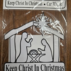Car magnet - Keep Christ in Christmas (white) item