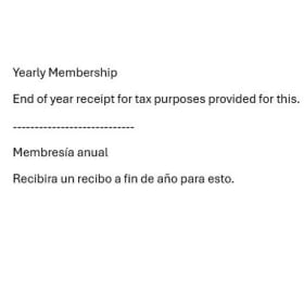 24-25 PTO Membership Only / Membresía Solamente item