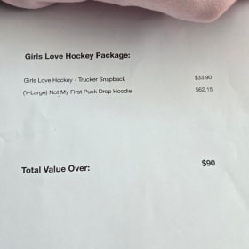Salty Blond Girls Love Hockey Package item