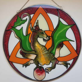 Celtic knot dragon suncatcher item