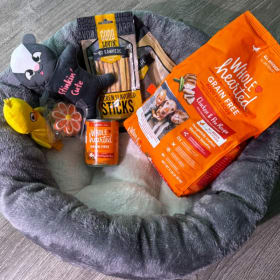 Petco Dog Bed & Food Basket item