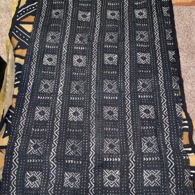 Bogolan, hand stamped and hand spun and woven tapestry item