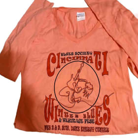 2018 Winter Blues Fest, Long Sleeve, Peach/Pink, Women's S item