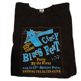 25th Cincy Blues Fest, Black, 3XL item