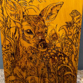 Handcrafted wooden “Fawn” hanging item