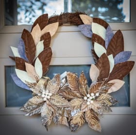 Felt Leaves and Flowers Wreath - W2A item