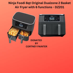 Ninja Foodi 8qt Original Dualzone 2 Basket Air Fryer with 6 item