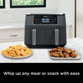 Ninja Foodi 8qt Original Dualzone 2 Basket Air Fryer with 6 item