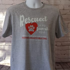 SMALL - Sport Grey T-shirt - Rescue'd - White Font item