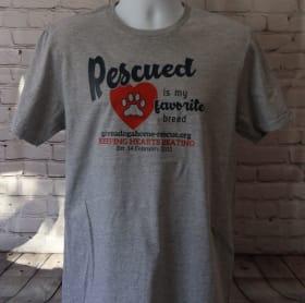 MEDIUM - Sport Grey T-shirt - Rescue'd - Navy Font item