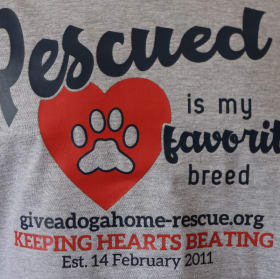 MEDIUM - Sport Grey T-shirt - Rescue'd - Navy Font item