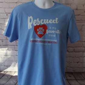 MEDIUM - Carolina Blue T-shirt - Rescue'd - White Font item