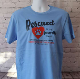 LARGE - Carolina Blue T-shirt - Rescue'd - Navy Font item