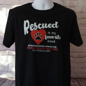 LARGE - Black T-shirt - Rescue'd - White Font item