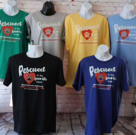 LARGE - Sunset Gold T-shirt - Rescue'd - White Font item