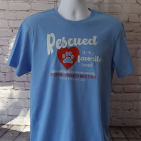 LARGE - Carolina Blue T-shirt - Rescue'd - White Font item