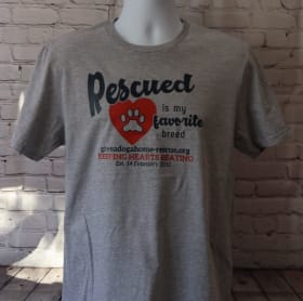 X Large - Sport Grey T-shirt - Rescue'd - Navy Font item