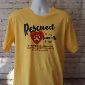 X Large - Sunset Gold T-shirt - Rescue'd - Navy Font item