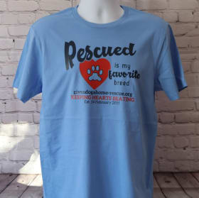 X Large - Carolina Blue T-shirt - Rescue'd - Navy Font item