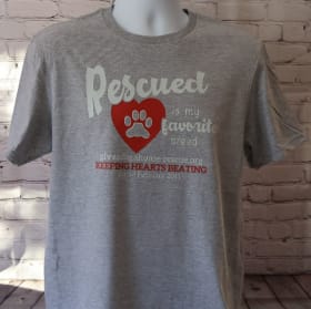 X Large - Sport Grey T-shirt - Rescue'd - White Font item