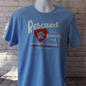 X Large - Carolina Blue T-shirt - Rescue'd - White Font item