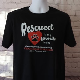 X Large - Black T-shirt - Rescue'd - White Font item