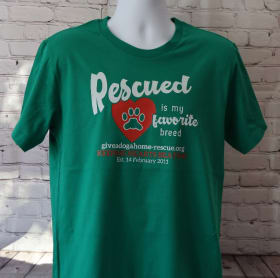 X Large - Green T-shirt - Rescue'd - White Font item