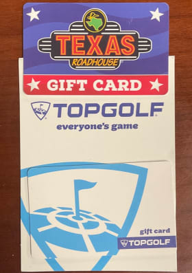 2 Gift Cards total value exceeds $40 item