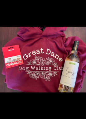 Relax & Reward: Hoodie, $100 gift card & wine delight! item