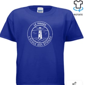 Unisex Blue T-Shirt with White Le Phare Logo item