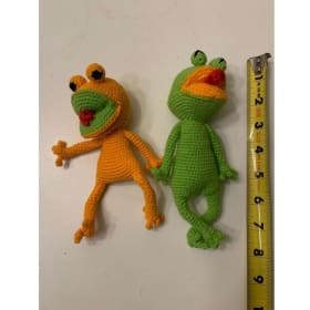 Set of 2 Hand-Crocheted Frogs item