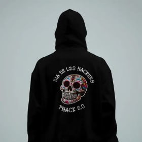 PHACK 5.0 - Dia De Los Hackers Hoodie - Black item