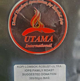 Kopi Lombak, Family grown and roasted 50/gm roasted beans item