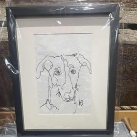 Toile lévrier art textile item