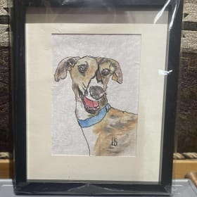 Toile lévrier art textile item