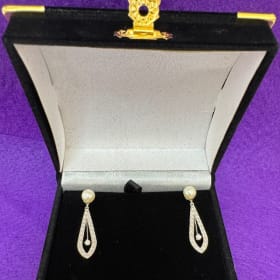 Diamond & Pearl Earrings item