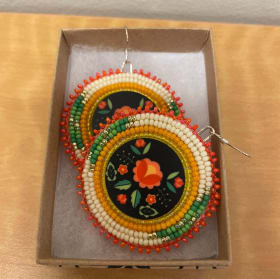 Beaded Flower Earrings item