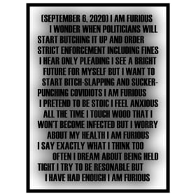 Work #1027-21 September 6, 2020 I Am Furious item