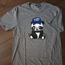 Adult Grey T w/ student drawn Panda! item