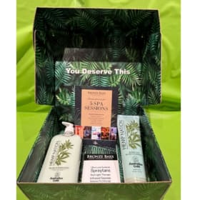 5 Wellness or Tanning Sessions and basket of products item