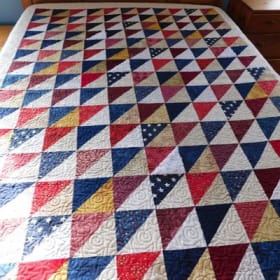 Red, White, and Blue Triangle Quilt item
