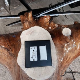 Wooden Coffee Table with Oval Glass Top item