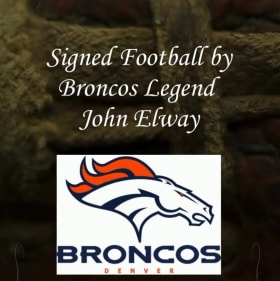 Signed Football by Broncos Legend John Elway item