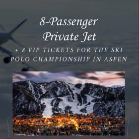 8-Passenger Private Jet + 8 VIP Tickets for Ski Polo Champio item
