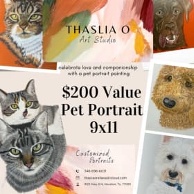 Custom 9"x11" pet portrait item