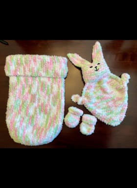 Handmade plush knit baby items item