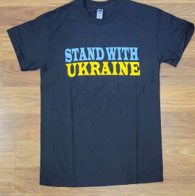 BLACK Stand with Ukraine t-shirt - ADULT SMALL item