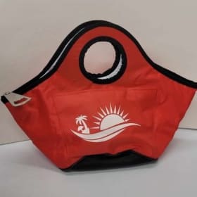 Perfect line cooler bag with attached bottle opener item