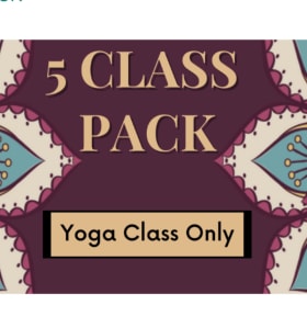 5 Class Pack - Yoga Class Only  - $35 Savings item